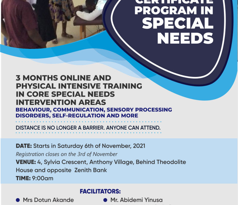 Certificate Program In Special Needs