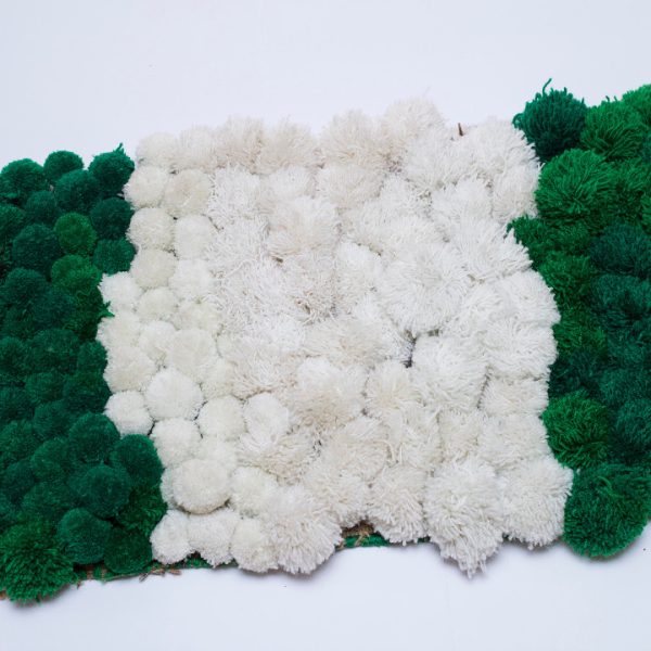 Green White Green Foot Mat